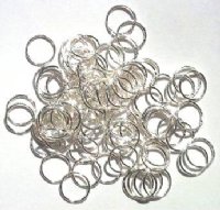 100 10mm Silver Plated Jump Rings